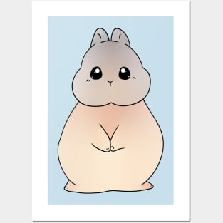 Standing Frozen Fat Rabbit | Sean the Netherland Dwarf | Bunniesmee Posters and Art